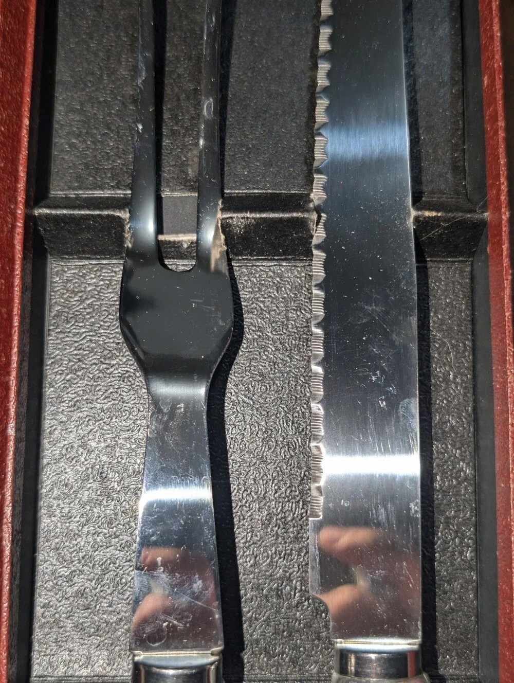 Vintage Arthur Court Grape Carving Set Knife & Fork Stainless